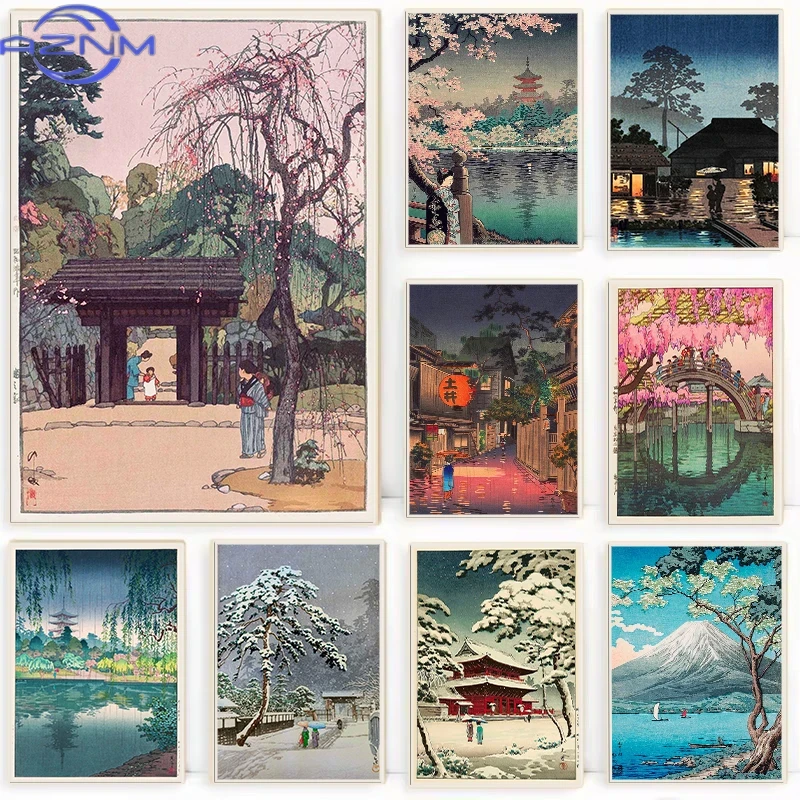 Japanese Tokyo Lifestyle - Pôster Tradicional Japonês Retro Ukiyo-e AZNM,