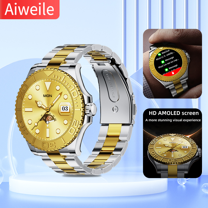 Japanese Lifestyle Called - Aiweile-AW46 relógio inteligente para homens, bluetooth,