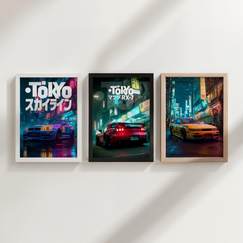 Pôster de carro vintage tokyo  - Japanese Tokyo Lifestyle avaliação e preço