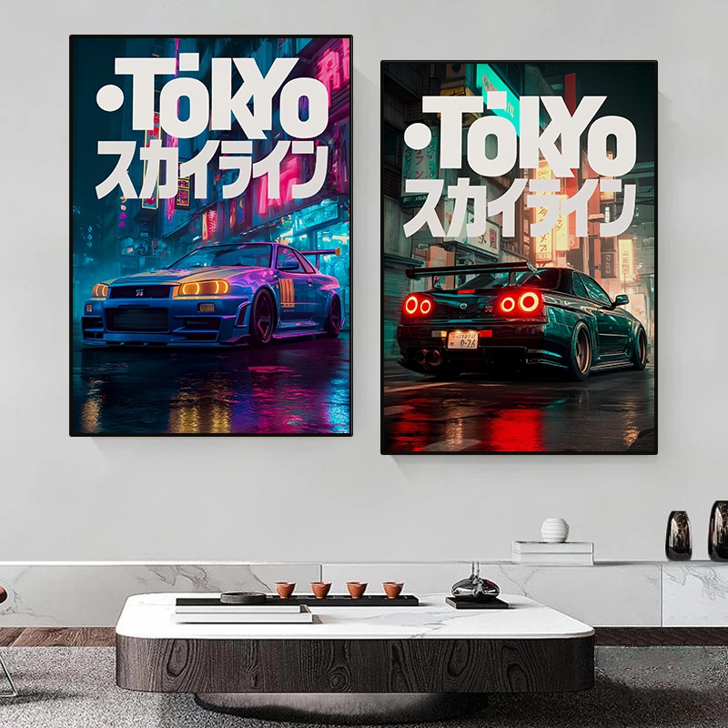Pôster de carro vintage tokyo  - Japanese Tokyo Lifestyle avaliação e preço