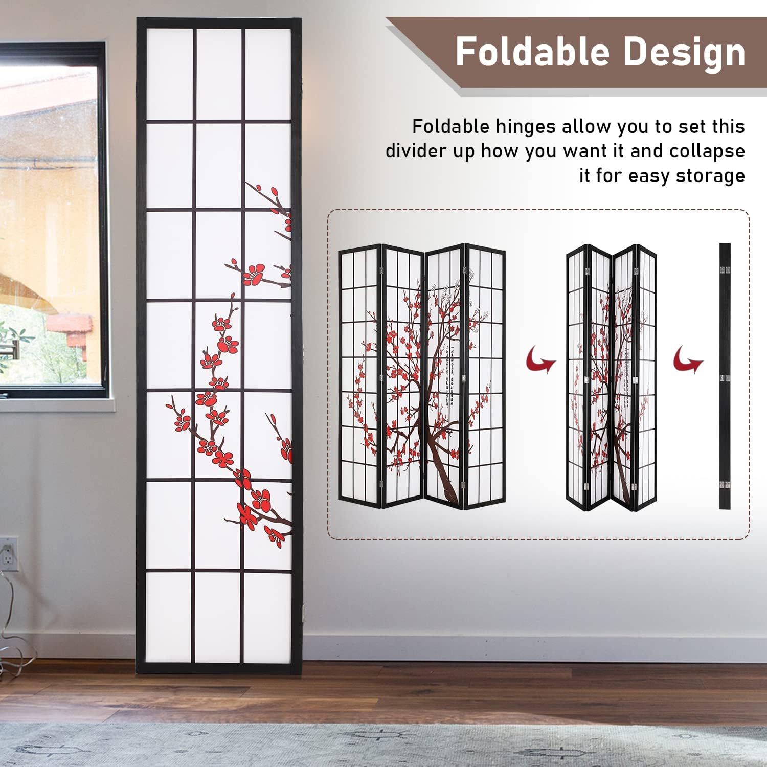 Divisória de Ambiente Dobrável - Shoji Screen Divider avaliação e preço