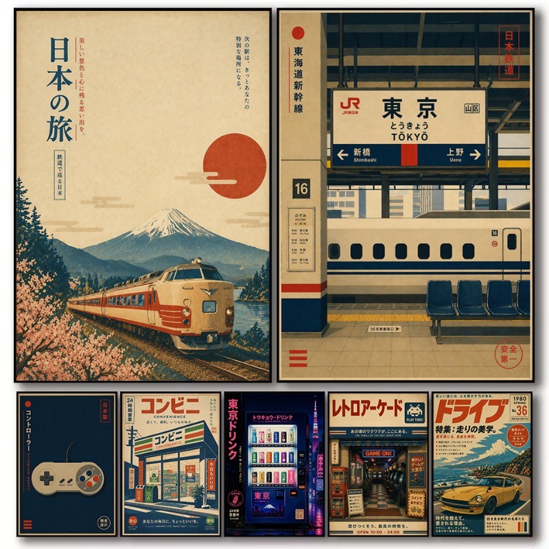 Pôster de Lona Vintage Japonês - Japanese Lifestyle Game avaliação e preço
